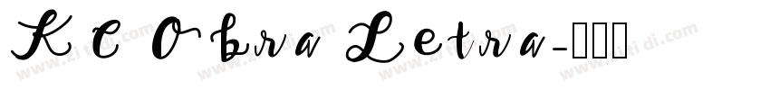 KC Obra Letra字体转换